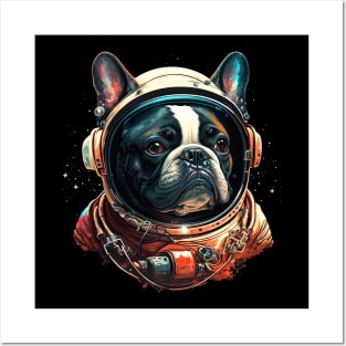 French Bulldog Astronaut Posters and Art